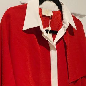 Sara Battaglia Red Cap Top